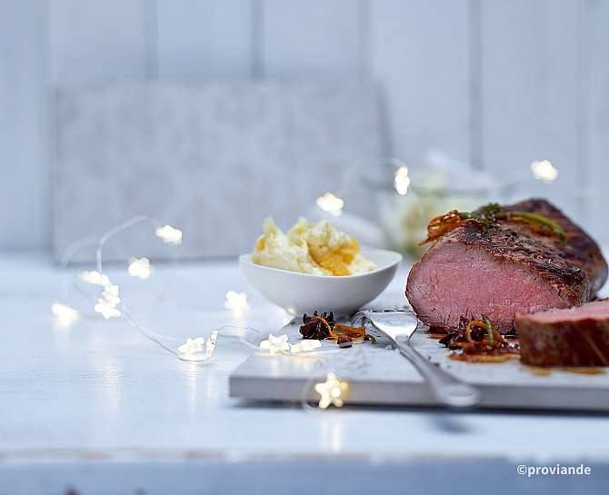 Fruchtiges Kalbsfilet mit Limetten-Orangen-Butter | Gustarium