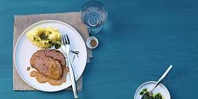 Hackbraten mit Kalbsbraet und getrockneten Tomaten