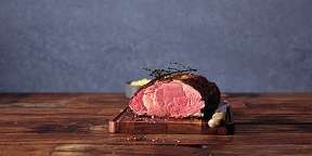 Rindshohruecken mit Rotkraut