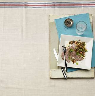 Siedfleisch vom Rind mit lauwarmen Balsamico Linsen