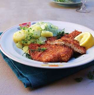 Wiener Schnitzel mit Kerbelbutter